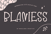 Blaniess Cute Display Font, a Handwritten Font by Maulana Creative (Thumbnail 1 of 7)