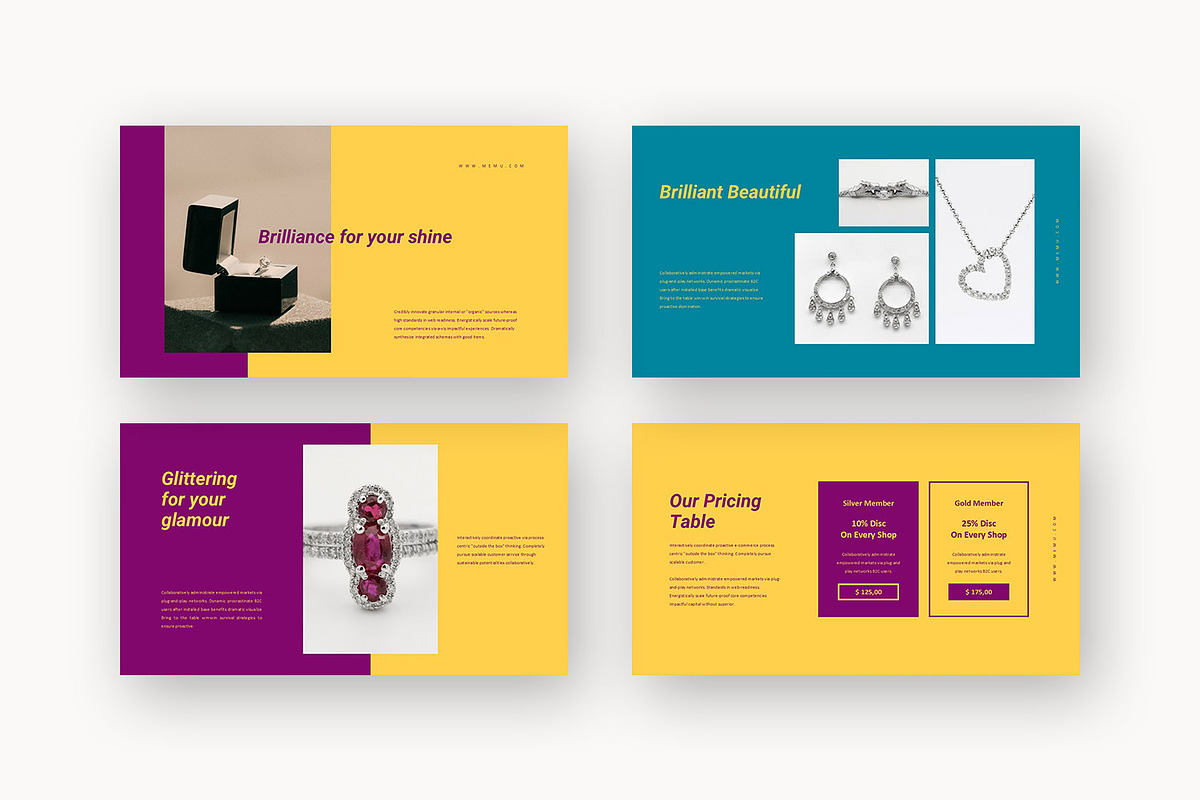 Memu : Jewelry Catalog Google Slides, a Presentation Template by Punkl Camp (Photo 8 of 17)