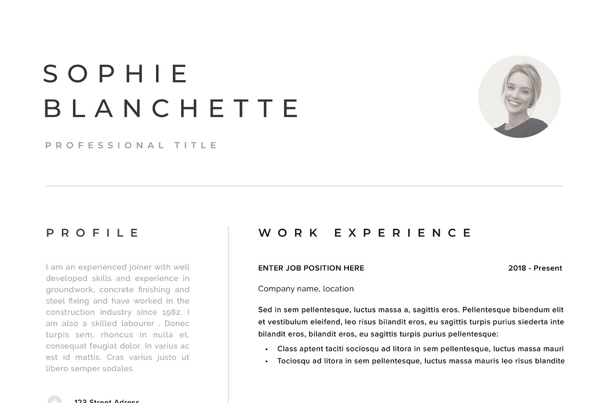 Modern Resume Template CV template, a Resume Template by Resume Angels (Photo 3 of 9)