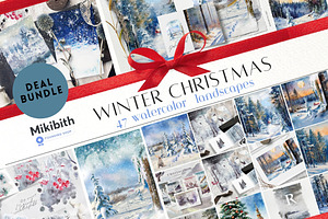 WINTER Watercolor landscapes