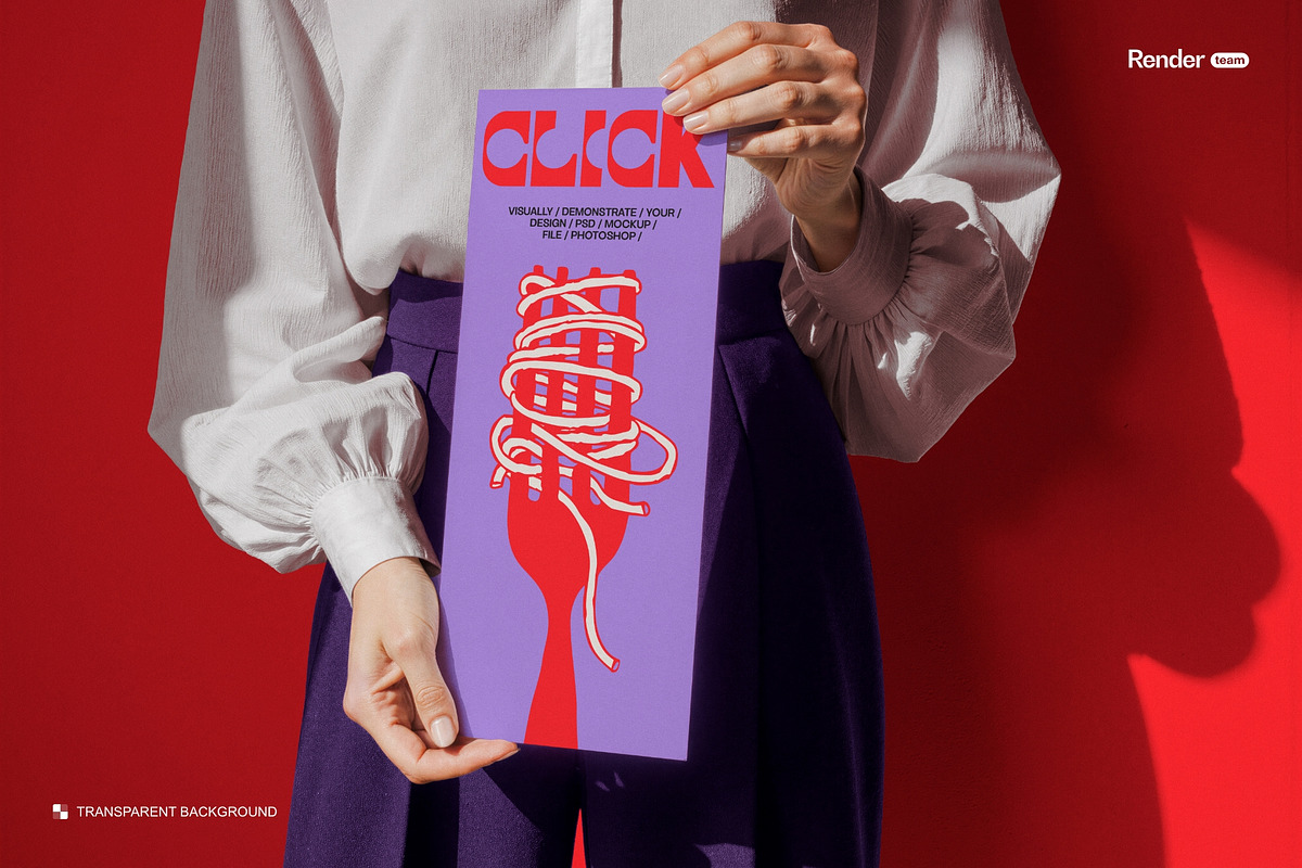 Paper Menu Mockup Set, a Packaging Mockup by Renderteam (Photo 8 of 10)