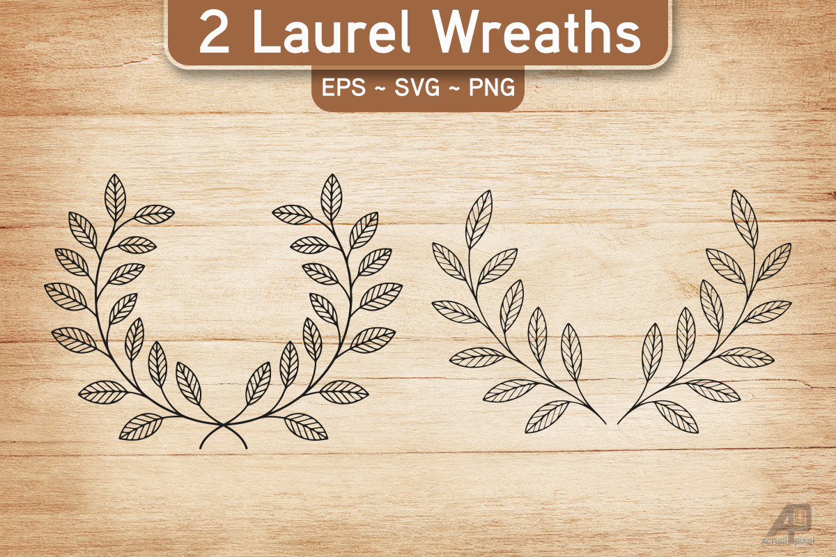 Laurel Wreath SVG PNG Bundle, an Illustration by Actual Pixel (Photo 13 of 17)