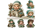 Winter Baby Clipart JPG, a Seasonal Illustration by Memories By Lea (Thumbnail 1 of 20)