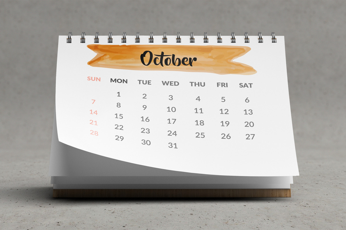 A5 Desk Calendar Mock-Up, a Mockup by MassDream (Photo 4 of 10)