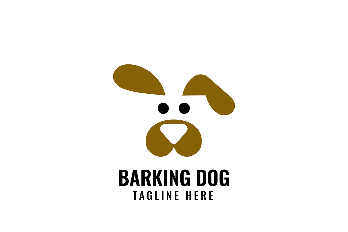 Modern Barking Dog Logo Template, a Branding & Logo Template by HueNestify (Photo 1 of 3)