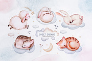 Sweet dreams watercolor collection, an Animal Illustration by Peace ART (Thumbnail 3 of 17)