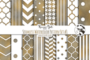Seamless Watercolor Patterns #1 GS, a Pattern Graphic by RaccoonGirl Design (Thumbnail 1 of 3)