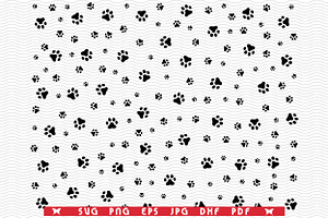 SVG Dog Footprint,Seamless wallpaper