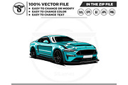 sport car illustration vector, a Transportation Illustration by slLametDesigns (Thumbnail 3 of 5)