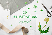 Cute Crayon Child Dandelion Flower, a Healthcare Illustration by Lucyinyourheart (Thumbnail 1 of 6)