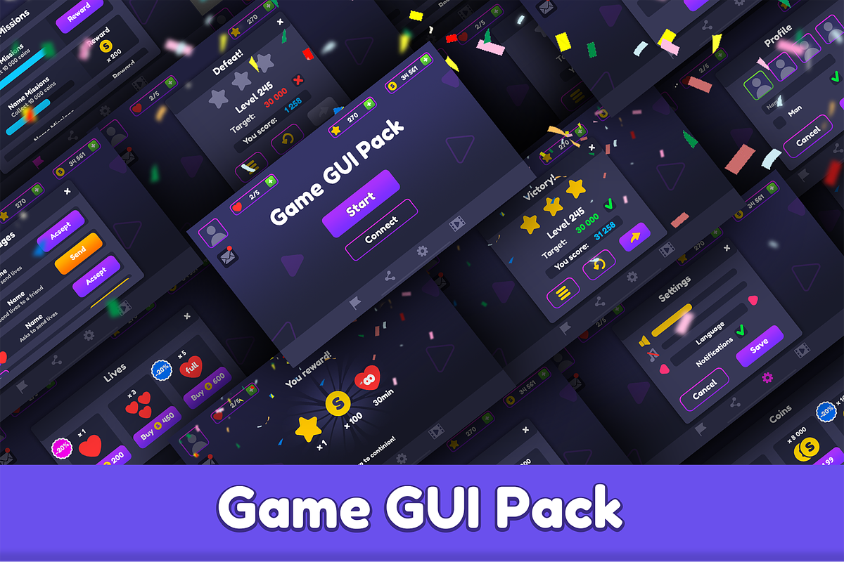 Flat Game GUI Pack, an Icon by KartInnka (Photo 1 of 16)