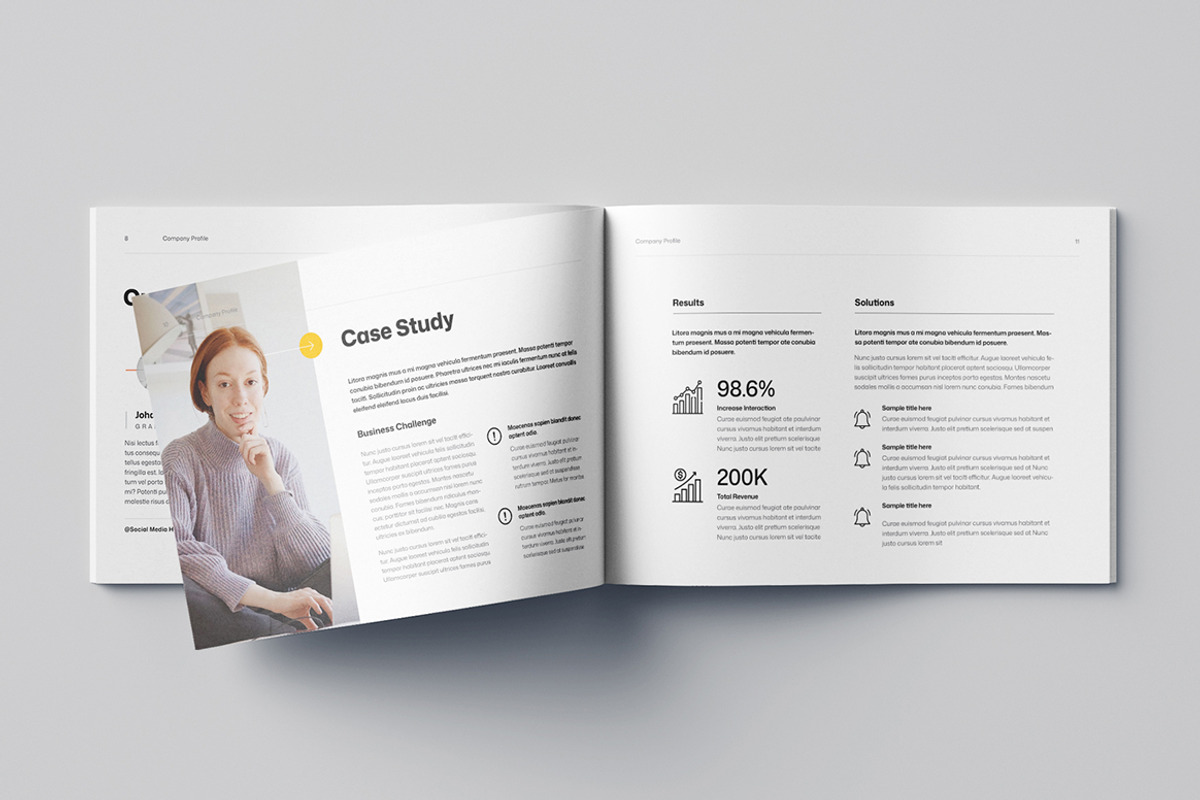 Company profile landscape | Word, a Brochure Template by HiveArts (Photo 6 of 9)