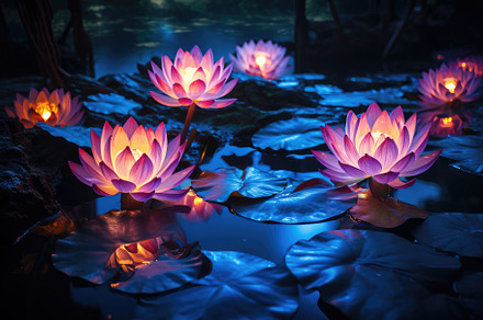 Beautiful lotus flower in the pond a, a Photo by Iftikhar Alam