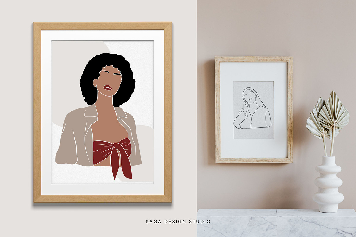 Minimalist Woman Illustrations, an Illustration by Saga Design Studio (Photo 4 of 6)