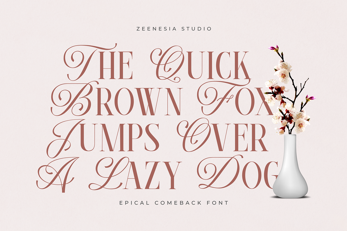 Epical Comeback Font, a Serif Font by zeenesia (Photo 19 of 20)