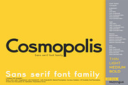Cosmopolis - Sans serif font family, a Sans Serif Font by Artistic & Unique (Thumbnail 1 of 15)
