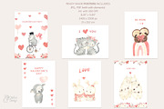 LOVE. Valentine's day collection, an Animal Illustration by OlliArtDesign (Thumbnail 5 of 16)