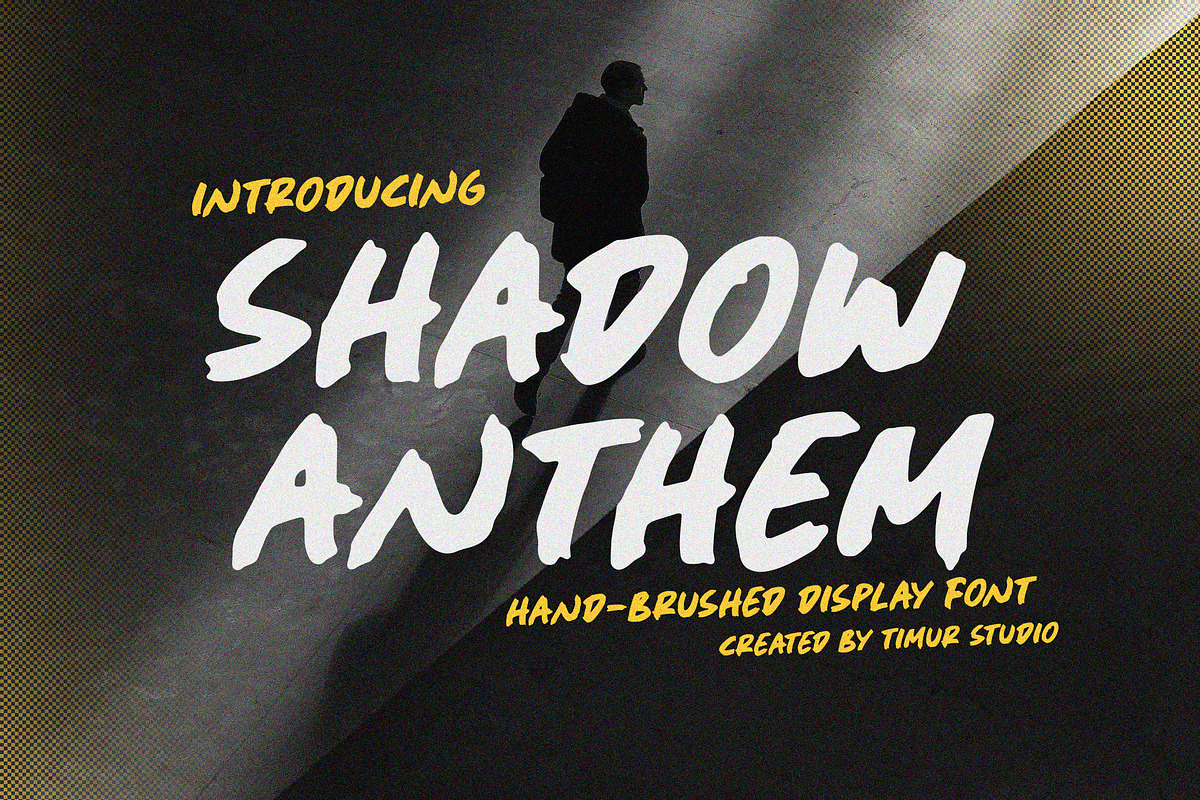 Shadow Anthem Font, a Handwritten Font by Timurtype (Photo 1 of 7)