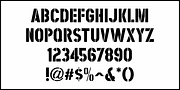 Stencil Merchandise JNL, a Sans Serif Font by Jeff Levine Fonts (Thumbnail 3 of 5)