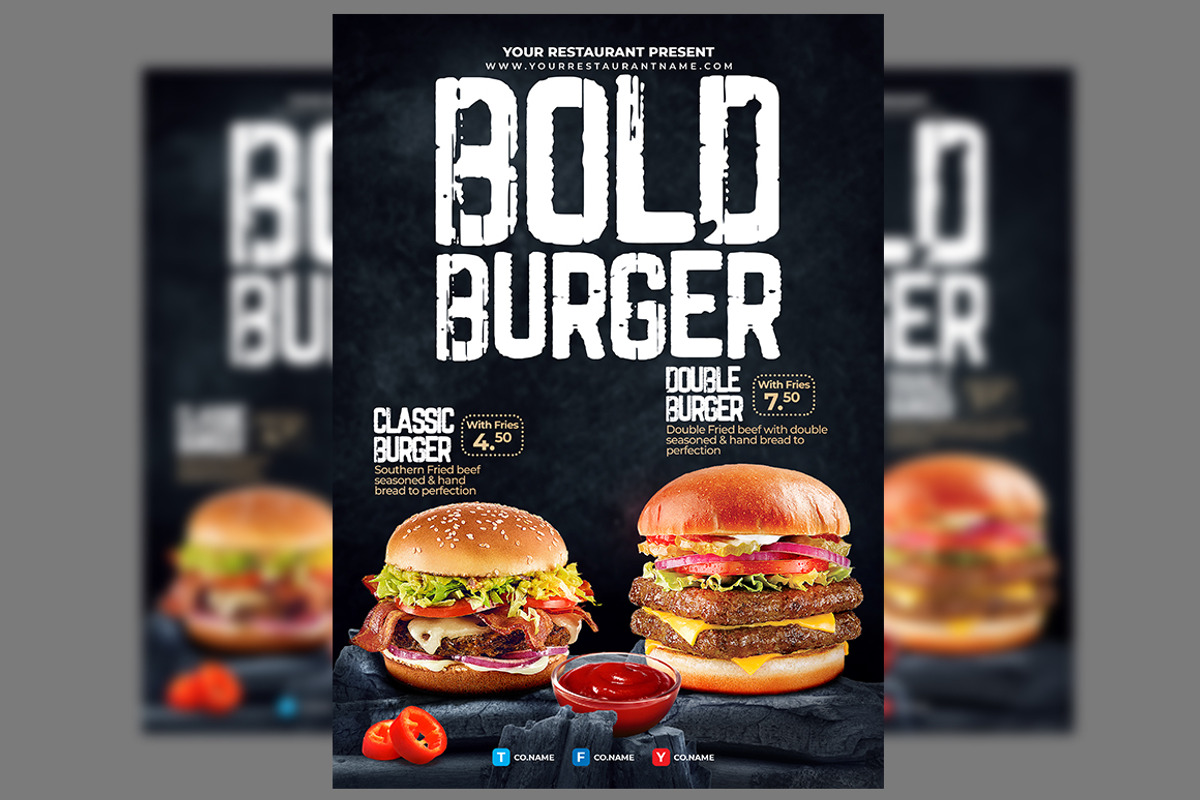 Burger Flyer, Poster, a Flyer Template by bunebx (Photo 1 of 4)