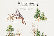 Winter story-watercolor Christmas, a Seasonal Illustration by Pamyatka Shop (Thumbnail 10 of 27)