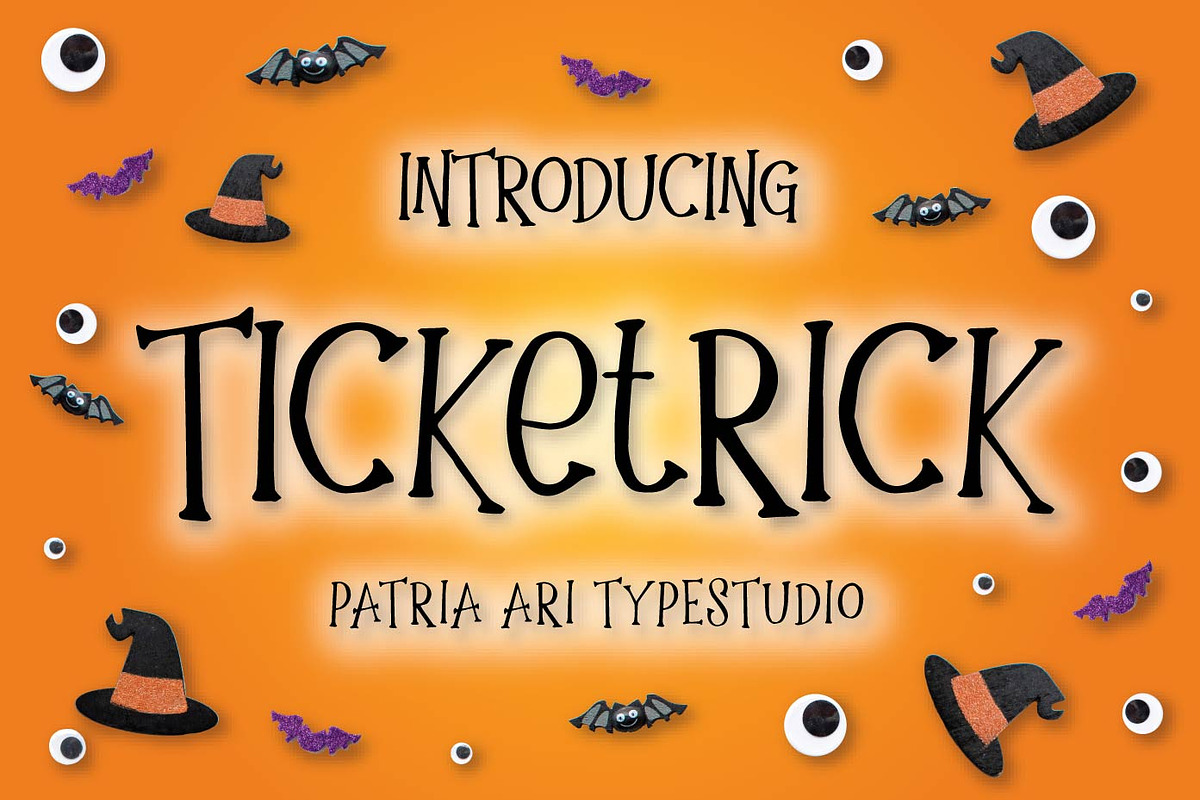 Ticketrick - Halloween Fonts, a Slab Serif Font by Patria Ari (P4tcreativa) (Photo 1 of 7)