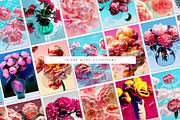 Peony Dreams: Illustration & Texture, a Background Graphic by marmarina (Thumbnail 5 of 13)