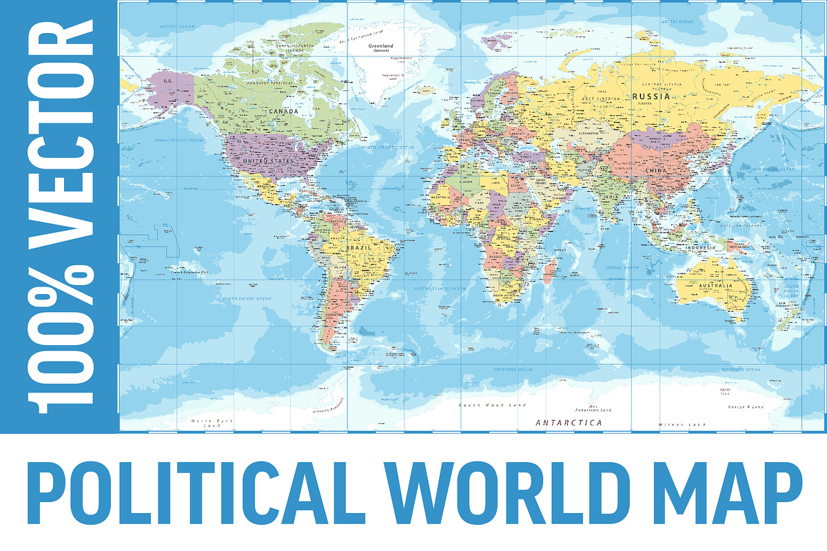 Political World Map. Vector. Layered, an Education Illustration by PorcuPen Works (Photo 1 of 7)