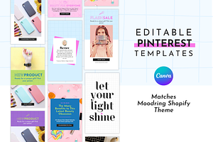 Bold Pinterest Templates For Canva