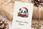 Christmas Panda. T-Shirt, PNG., an Animal Illustration by KENO Mascots (Thumbnail 7 of 8)