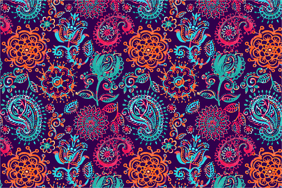 3 Seamless vector watercolor pattern preview 4