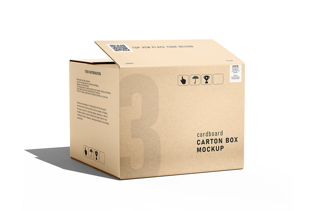 Carton Box Mockup Premium PSD Bundle, a Packaging Mockup by pixelmock (Photo 13 of 18)
