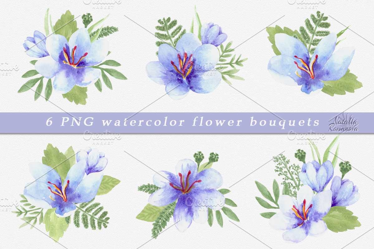 Saffron set. Watercolor., an Illustration by BrushArtDesigns (Photo 3 of 7)