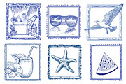 Summer Coastal Sublimation Clipart, an Illustration by Dream Creation (Thumbnail 2 of 7)