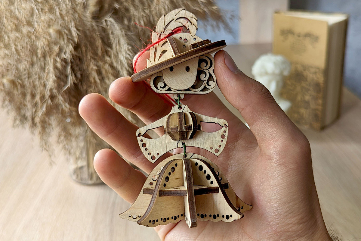 Fairy Girl Ornament - Laser Cut File, an Object Graphic by VectorPainter (Photo 2 of 16)