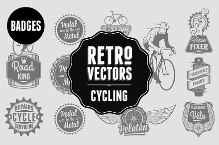 Retro Cycling Badges