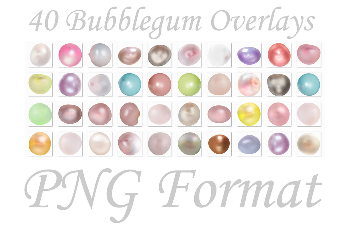 Bubblegum Overlays, an Object Graphic by VligCreativeStudio (Photo 4 of 4)