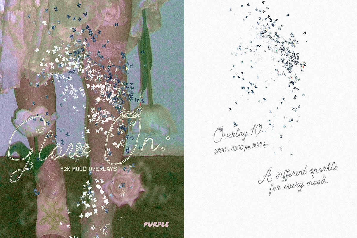 Glow On. Y2K Holographic Overlays, a Texture Graphic by Purple (Photo 10 of 16)