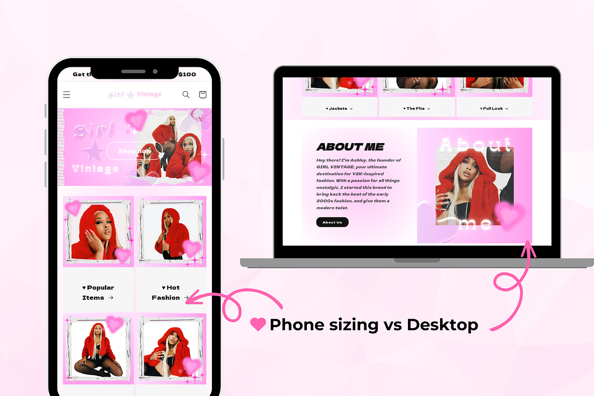 Girly Pink Heart Shopify Theme, a Shopify Template by PLANETSEL (Photo 6 of 6)