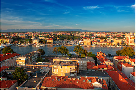 Top view of the Zadar, Croatia.