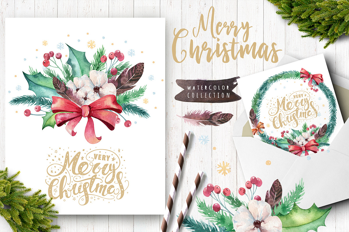 Christmas floral collection, an Animal Illustration by Peace ART (Photo 1 of 6)