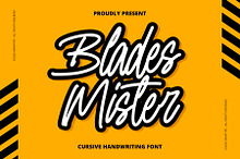 Blades Mister - Cursive Handwriting