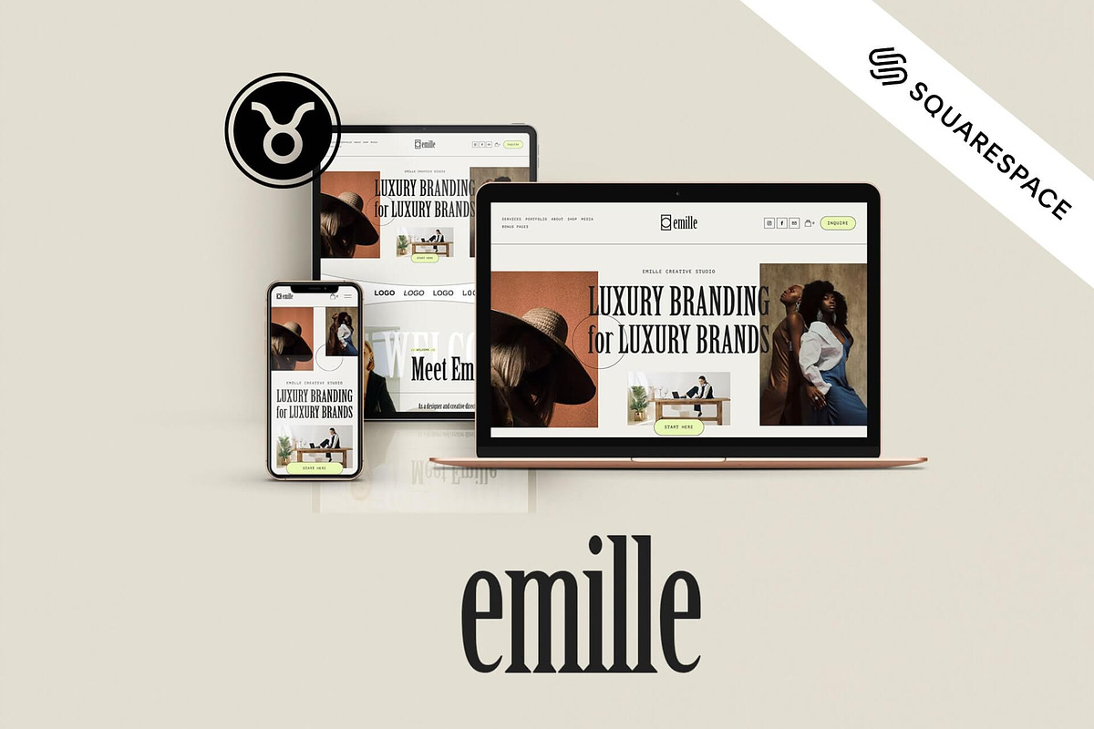 Emille Squarespace Website Template, a Squarespace Template by The Humanista Co. (Photo 1 of 17)