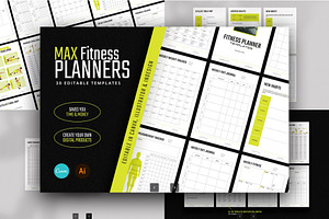 Max Fitness Planners - 30 Editable