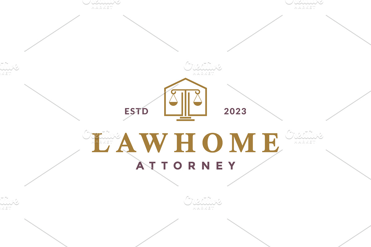 pillar law attorney firm house logo, a Branding & Logo Template by devastd