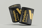 Protein Jar Mock-up, a Packaging Mockup by zippypixelstudio (Thumbnail 2 of 8)