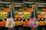 Fruit Market Tote Bag Mockup Bundle, an Apparel Mockup by Goodies.Buro (Thumbnail 2 of 3)
