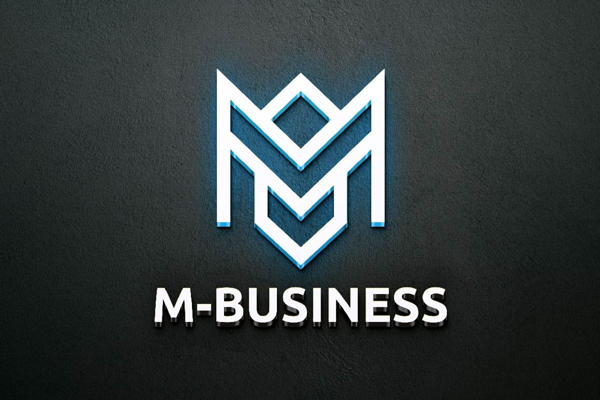 Blue M Letter Business Arrow Logo, a Branding & Logo Template by jongcreative (Photo 4 of 4)