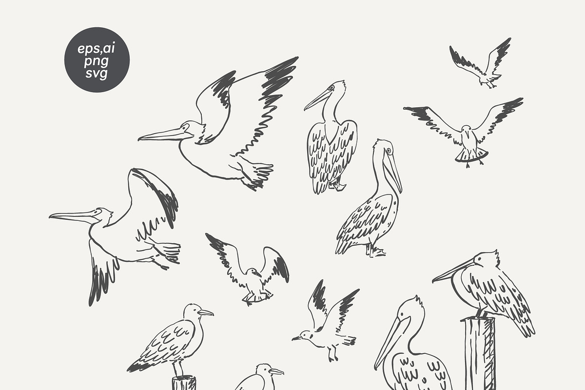 Vintage Coastal Sketches Bundle, an Outline Icon by Anastasiya Klempach (Photo 13 of 14)