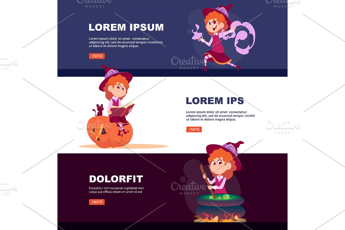 Little witch cartoon character with, an Object Illustration by Onyx (Photo 1 of 3)
